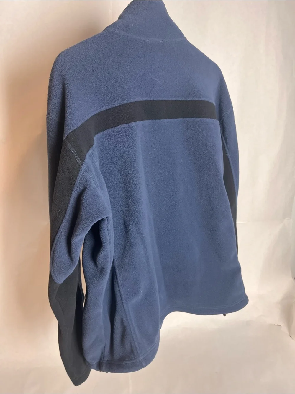 The North Face Men's Slate Blue Full-Zip Fleece Jacket with Black Stripe